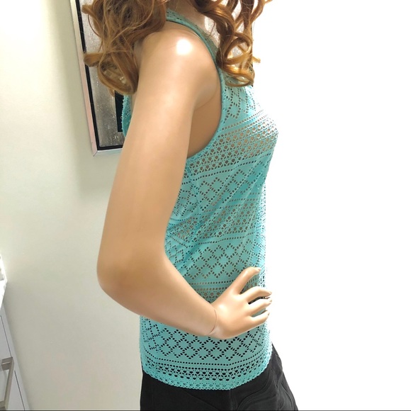 Guess Aqua Laser-Cut Tank Top - Picture 2 of 8